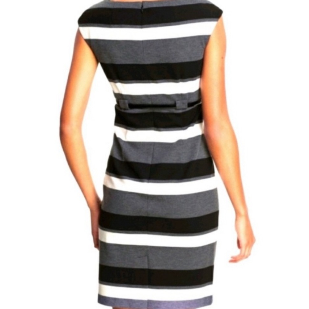 Calvin Klein Striped Sleeveless Sheath - Picture 2 of 6